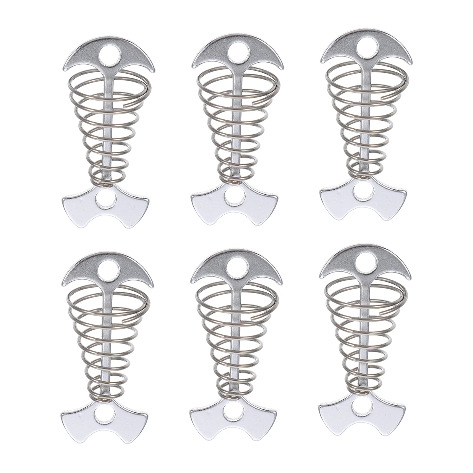 

6pcs Fishbone Floor Nail Wind Rope Peg Buckle Fishbone Tent Fixing Buckle