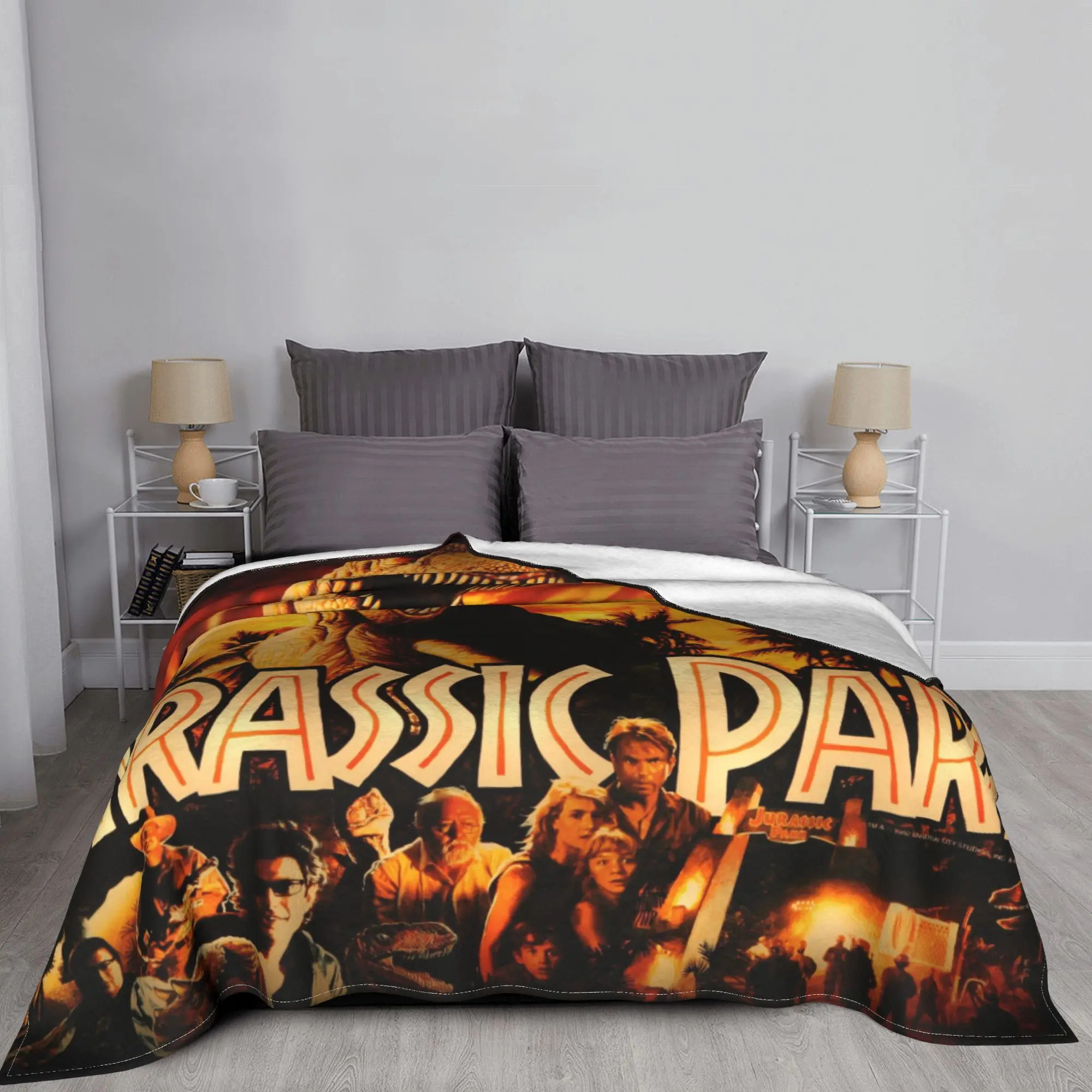 Парк Юрского периода динозавр 3D мультяшное одеяло флисовое осенне-зимнее