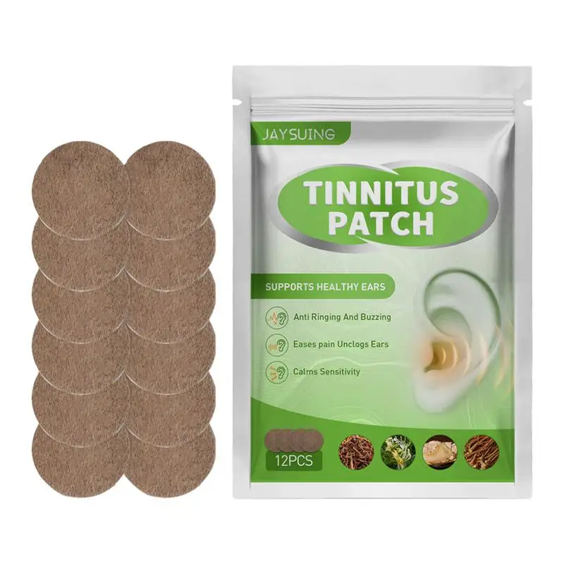 

12 Pcs Tinnitus Ear Patch Tinnitus Relief Therapy Stickers Natural Herbal Formula Relieves Earaches Soothes Tinnitus And Calms