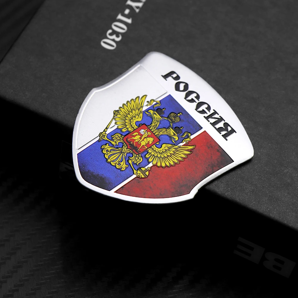 

1 шт., 3D герб России, автомобильные наклейки из алюминиевого сплава, русская Федерация, эмблема орла, Стайлинг автомобиля, наклейки на багажник, мотоцикл