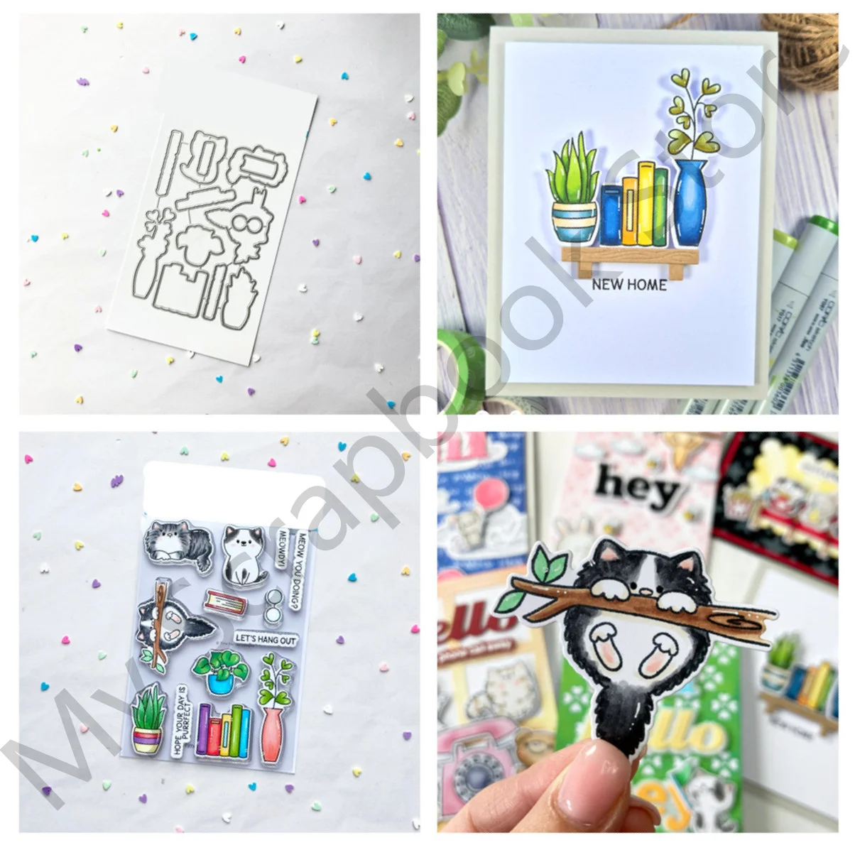 

Purrfect Day Metal Cutting Dies And Silicone Stamps For Scrapbooking Accessories Album Paper Embossed Template Stencil Mold New