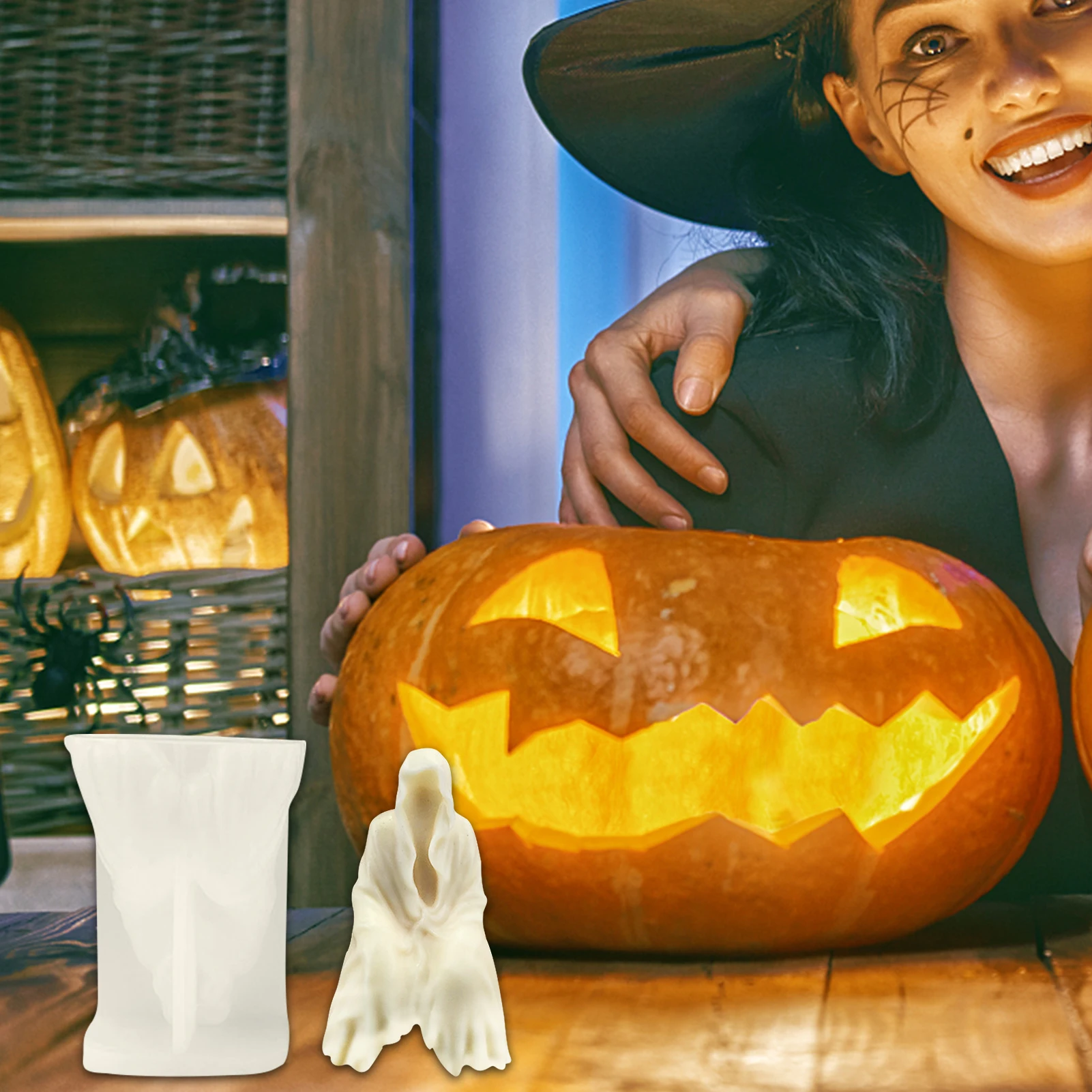 Форма для свечей на Хэллоуин формы шоколада смола литье мыла воск форма сделай