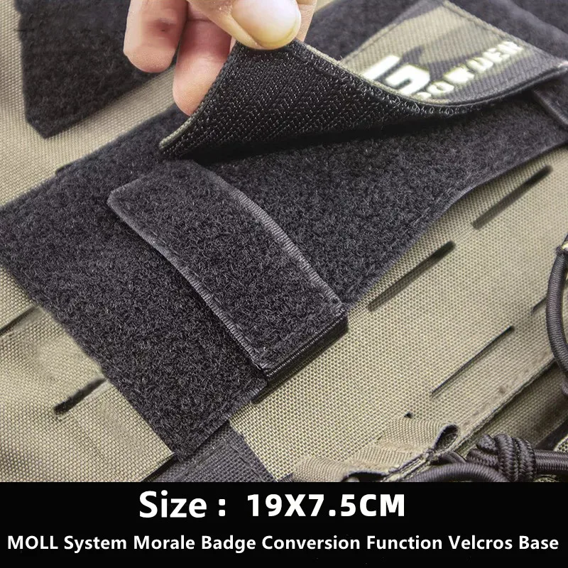 Removable Nylon Connecting Loop Patch MOLLE Extension Morale Badge Conversion Function Base Tactical Backpack Accessory