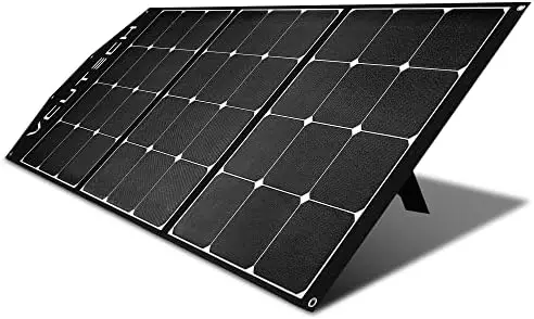 

Solar Panels for Power Station, 200 Watt Foldable Solar Panel Kit with -4 to XT60 for Power Bank Charging, IP55 Waterproof, Camp