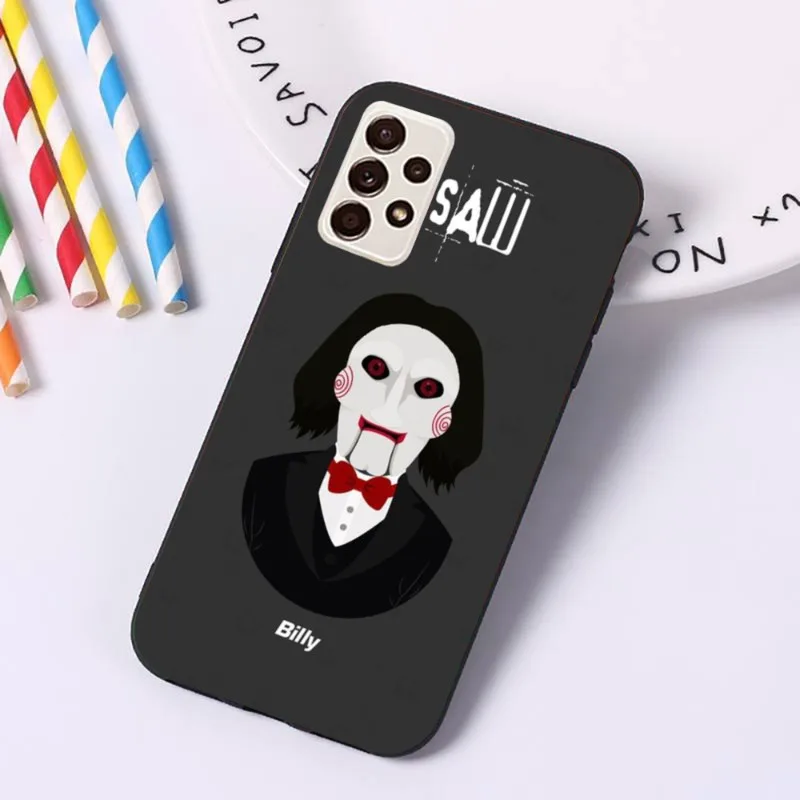 Чехол для телефона Jigsaw Movie Samsung мягкая обложка черный корпус A91 A81 A73 A72 A71 A30S A20 A12 A13