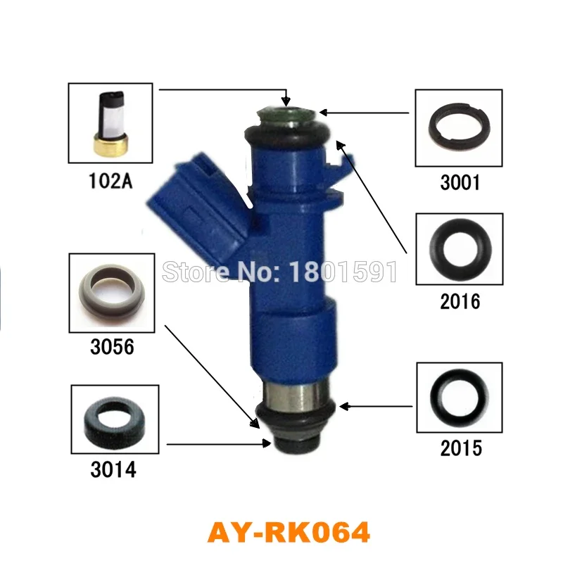 

6-комплекты для ремонта топливных форсунок для Acura Honda Civic RDX Integra RSX K20 K24 B16 B18 16450RWCA01 OEM 16600-JA00A для AY-RK064
