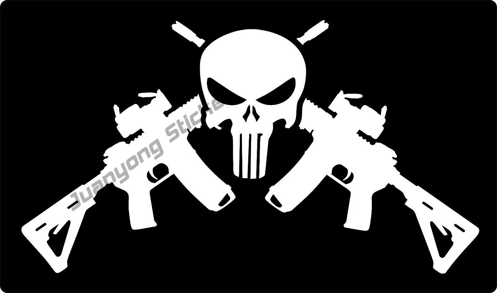 

AR15 M4 Cartoon Graffiti Skull 2A Gun Rights Vinyl Decal Sticker Car Truck Window Novelty JDM Creative Refit Sticker Decor