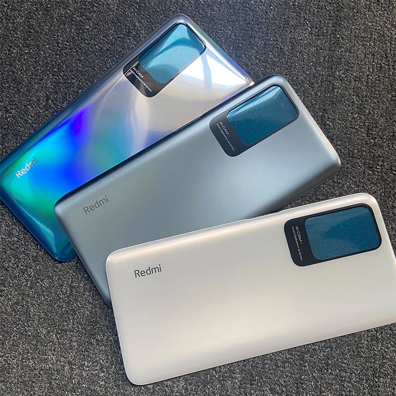

Новинка 6,5, Крышка батарейного отсека для Xiaomi Redmi 10, стеклянная панель, корпус для задней двери, 21061119AG