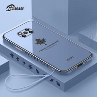 maple leaf phone case for xiaomi pocophone liquid silica anti fall cover for poco x3 nfc pro shockproof straight edge