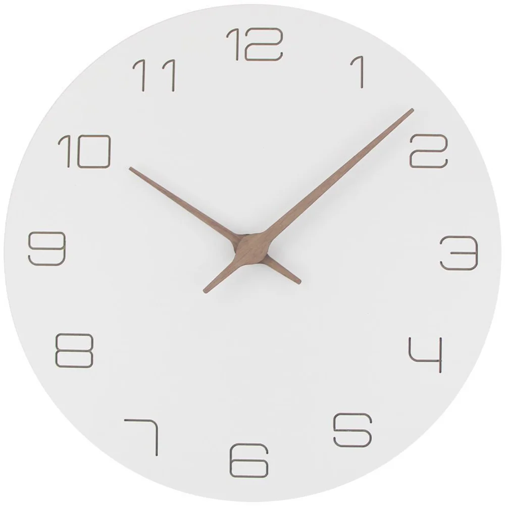

Clock Wall Wooden Vintage Decorativewood Modern Hanging Round Home Bedroom