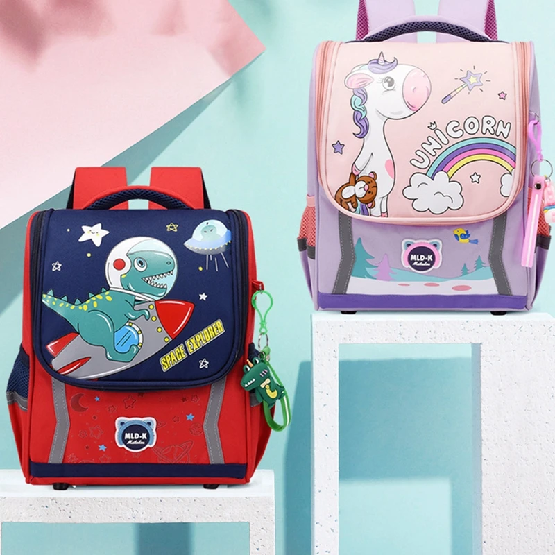 

Cute Girls Unicorn Backpacks For Boys 1-3 Grade Cartoon Orthopedic Waterproof Backpack Kindergarten School Bag