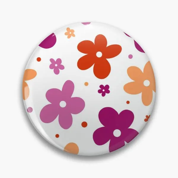 

Pink Magenta Red Orange Flowers Lesbian Customizable Soft Button Pin Clothes Gift Lapel Pin Funny Metal Jewelry Fashion Cute