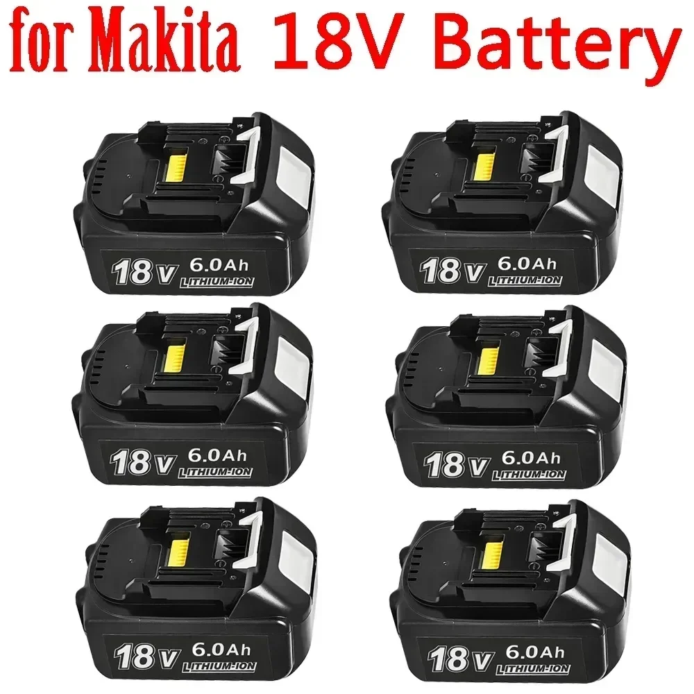 18V Battery 6000mAh for Makita RechargeablePower Tools makita with LED Li-ion Replacement LXT BL1860B BL1860 BL1850