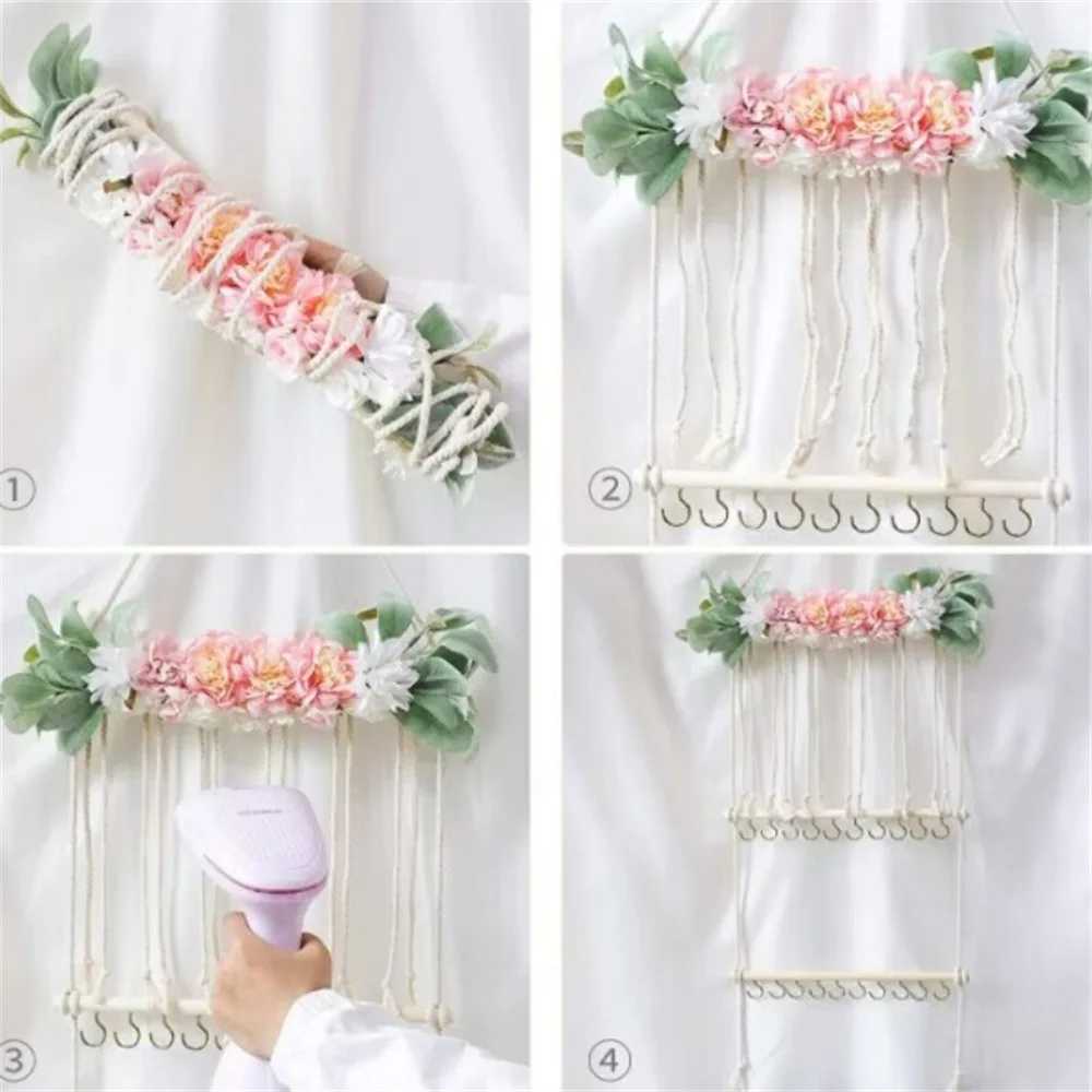 Bow Holder for Girls Hair Bows Hair Clips Hanging Organizer Baby Headband Storage Hair Accessory Display for Wall Room