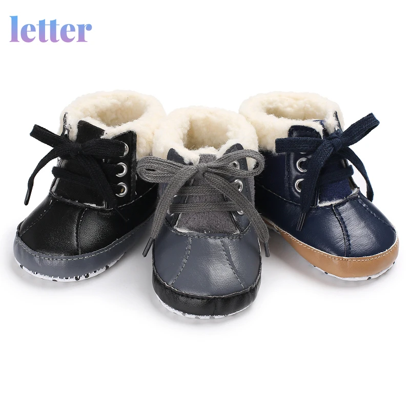 

Newborn Toddler Warm Boots Winter First Walkers Baby Girls Boys Shoes Soft Sole Fur Snow Booties for 0-18M Bebe