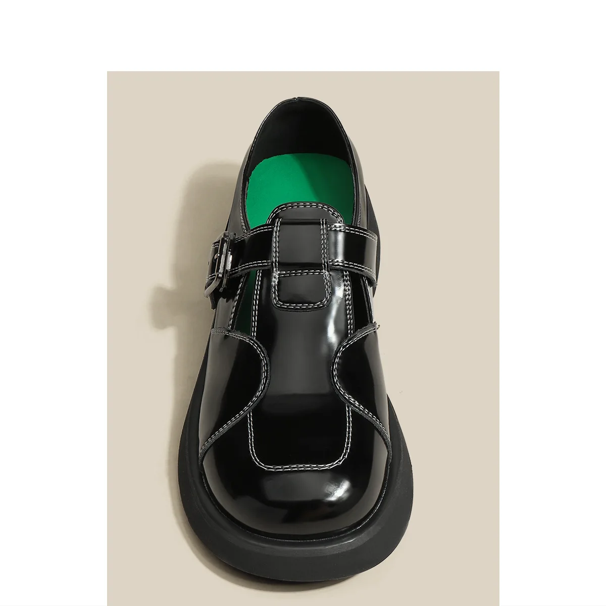 Leather Retro British Style Small Leather Shoes Women's 2022 Summer New Sweet and Cool Hot Girl Thick Heel Mary Jane Shoes