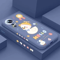 cute y duck phone case for xiaomi mi 12 11 ultra lite 10 10s 9 11t 10t 9t pro lite poco m4 x4 f3 x3 m3 pro 5g cover