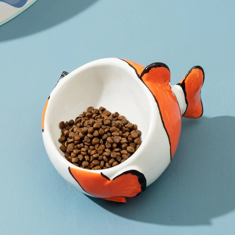 

Керамическая миска для кошек с поднятой подставкой, устройство для защиты шейного отдела позвоночника, для питья, воды, керамическая чаша д...