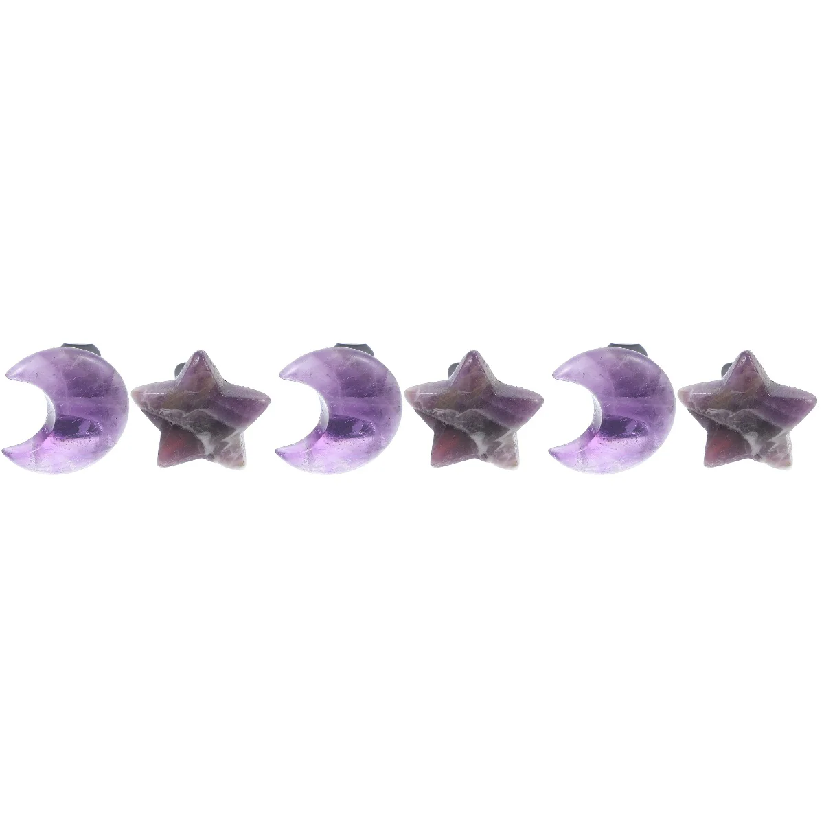 

6 pcs Car Vent Clips Air Outlet Clips Moon Star Clips Crystal Outlet Ornaments