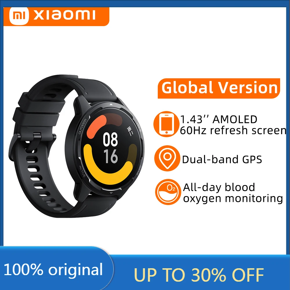 

Xiaomi Watch Color 2 1.43" AMOLED Display Bluetooth Phone Calls GPS Mi Smartwatch Blood Oxygen 12 Days Battery