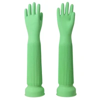 latex waterproof long gloves 58cm green pink thicken gardening car cleaning dish cloth washing elbow lengthen ultra gloves