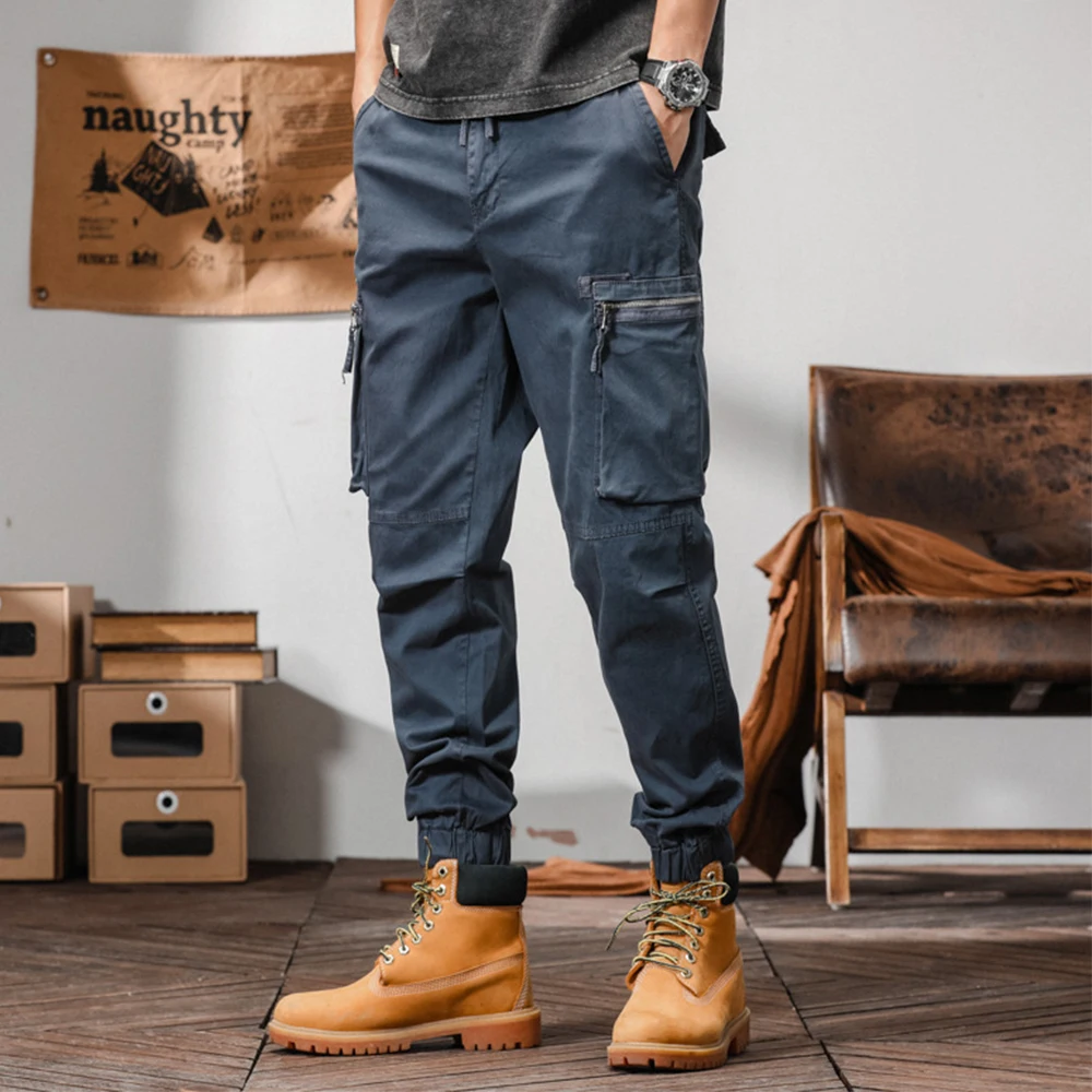 Overalls Straight Multi-pocket Overalls Fashion Casual Breathable Versatile Handsome Men's Trousers Sports Pants Casual Pants