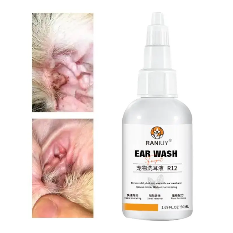 

50ml Ear Cleaner For Dogs And Cats Pet Ear Cleansing Oil Ear Cleanser For Dogs And Cats Effectively Cleanse Prevents Itching