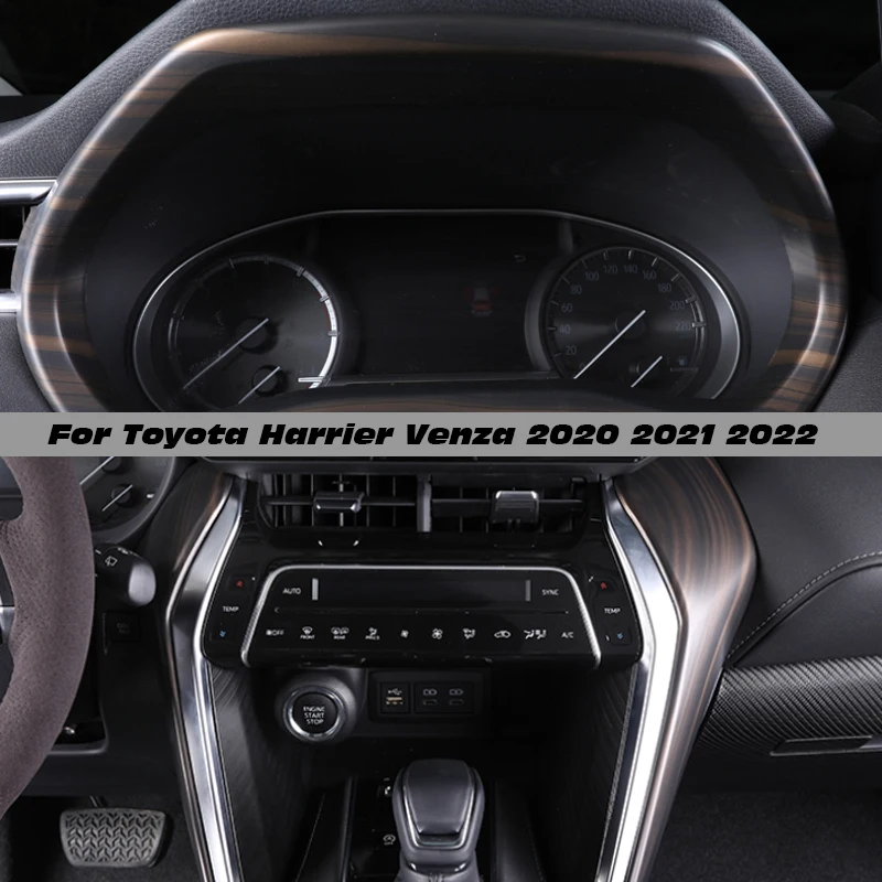 Фото Для Toyota Harrier Venza 2020 2021 2022 Автомобильная рамка приборной панели коробка переключения передач Панель ручка переключения рулевое колесо дверные ручки полоса №1