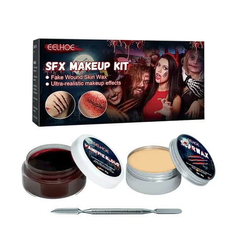 Набор для макияжа EELHOE SFX, фотография на Хэллоуин, искусственная кожа, искусственная кожа, живопись, набор для макияжа со спецэффектами на Хэллоуин