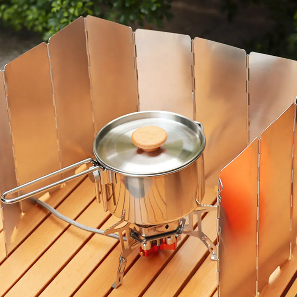 Лёгкая ветрозащитная панель для газовой плиты серебристого цвета ...