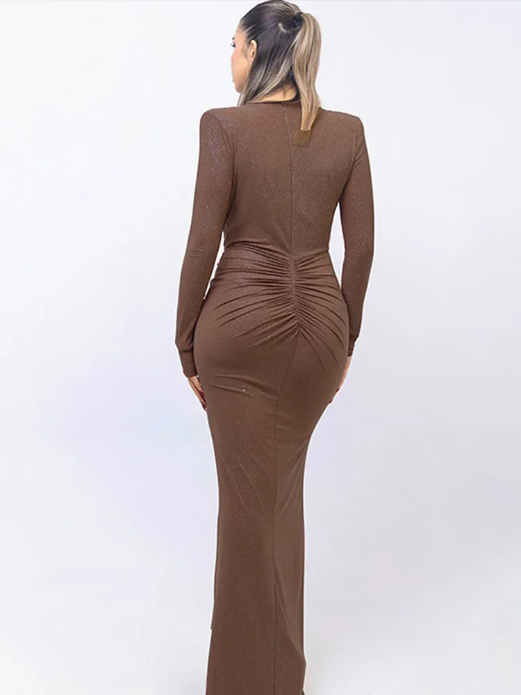 Женское платье из полиэстера с пайетками