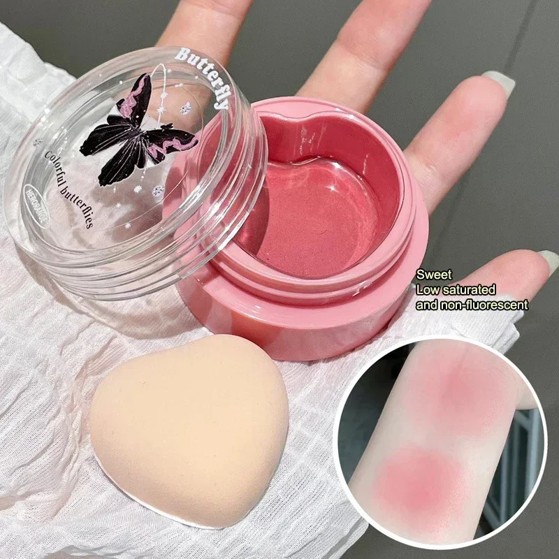 Heallor Blush Mud Cream Расширение Цвет Румяна Фиолетовый Розовый Матовый Картофельное