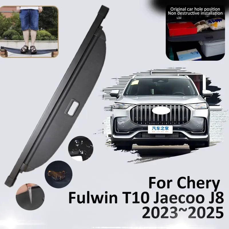 Pokrowiec na bagażnik samochodowy do Chery Fulwin T10 Jaecoo J8 2023 2024 2025 Taca Anti-peep Shield Rear Rack Curtain Partition Accessorie