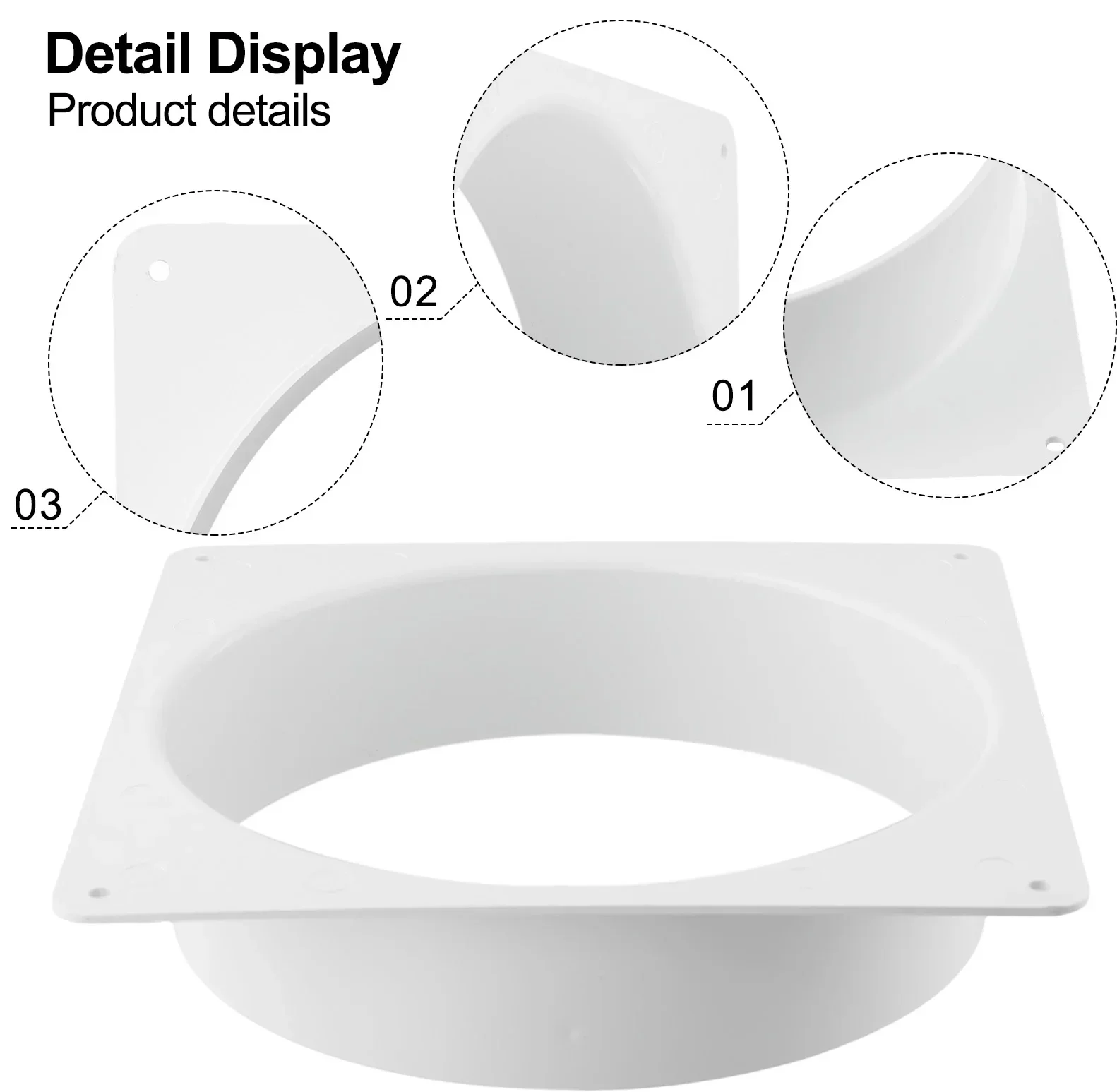 Соединитель воздуховодов фланец прямая вентиляционная труба пластиковые