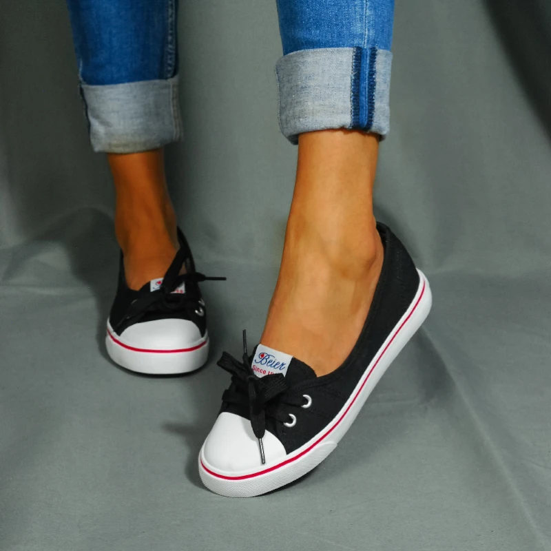 

comemore Woman Casual Slip On Sneakers Women Shallow Loafers Female Canvas Vulcanized Ladies Round Toe Flats Women's Footwear 40