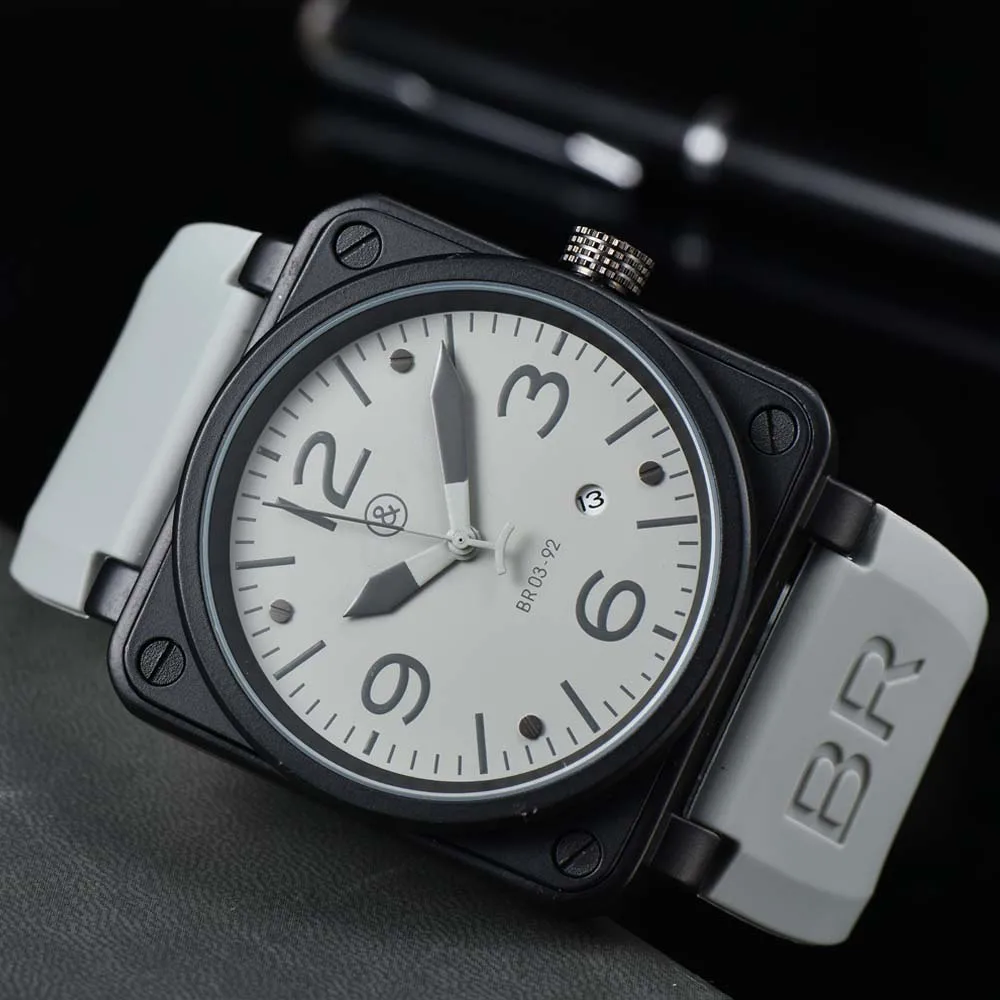 

Fashion New BR Original Brand Watches For Mens Top Square Automatic Date Mechanical Watch Business Waterproof Sports AAA Clocks