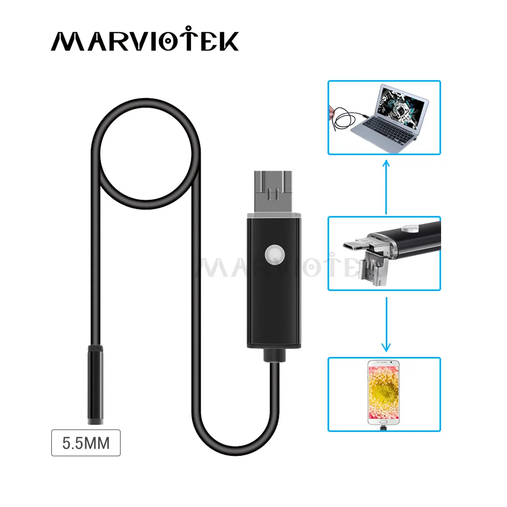 USB-эндоскоп с гибкой трубкой 5 мм 2 м/10 м |
