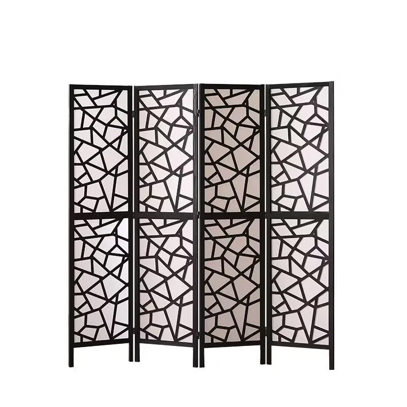 4-х панельный разделитель комнаты с золотой занавеской идеально подходит для