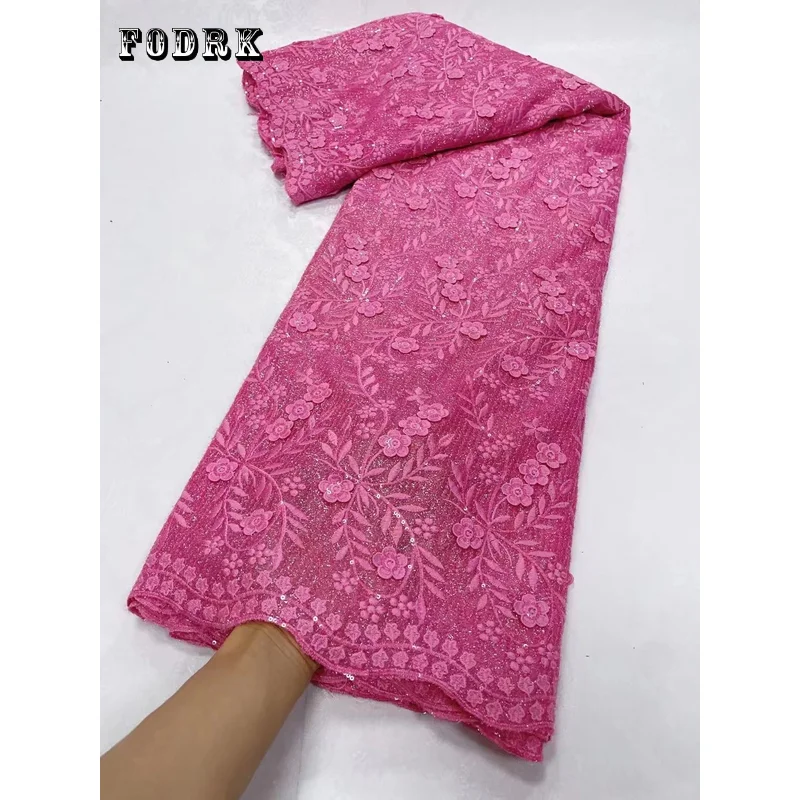 

Hot Sale African Cord Lace Fabric High Quality Water Soluble Nigerian Guipure Cord Lace For WeddingJL27