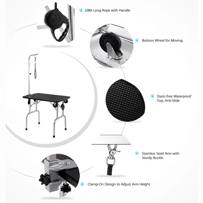 1 шт. Петелька Pet Noose Loop Lock Clip Rope регулируемый поводок для собак, поводки для кошек, аксессуары для грумингового стола, нейлоновые ограничительные веревки для ванны и стола.