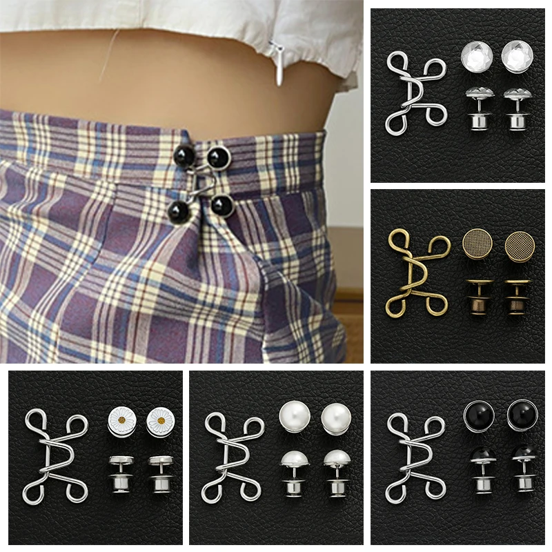 

Nail-Free Waist Buckle Adjustable And Removable Waist Pin Snap Button Jeans Waist Adjustment Large Change Small Waist Artifact