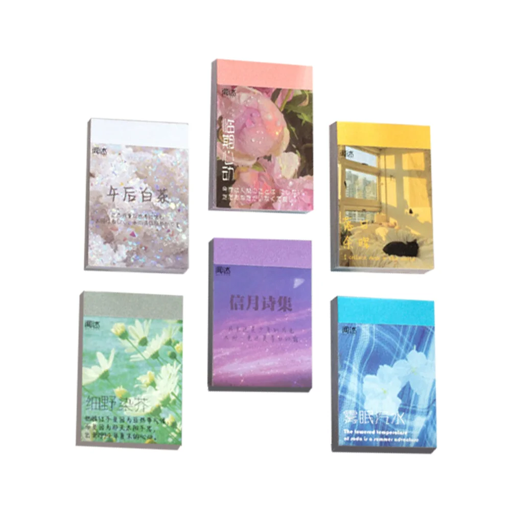 

6 Sets of Creative Scrapbooking DIY Stickers Hand Account Decorative Stickers