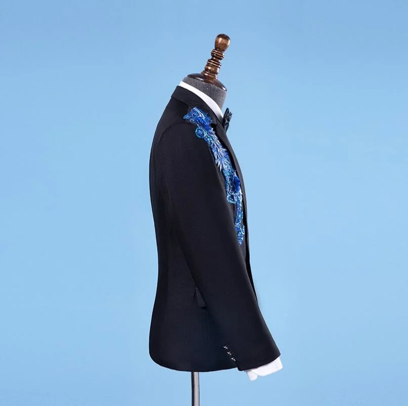 

Hot Men's Korean Slim fashion suits nightclub singer stage costumes Groom's wedding dress male personality jacket Coats