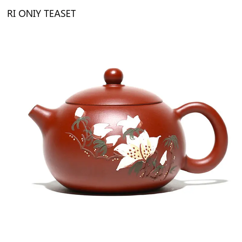 

180ml Yixing Purple Clay Teapots Famous Handmade Painted Xi Shi Tea Pot Raw Ore Dahongpao Mud Kettle Chinese Zisha Tea Set