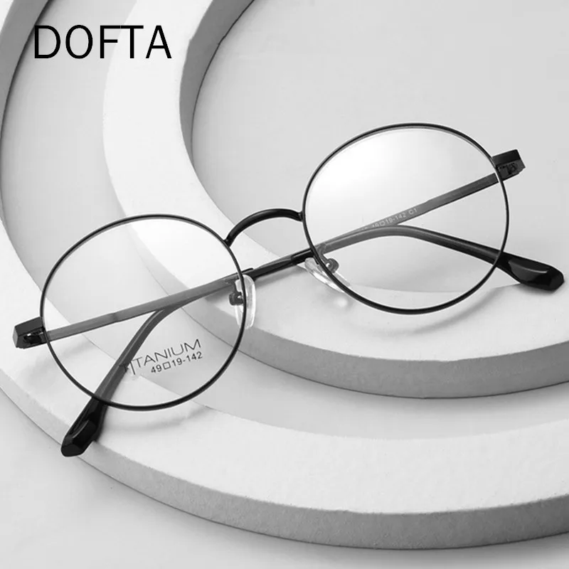 

DOFTA Vintage Round Titanium Myopia Glasses Frame Men Prescription Eyeglasses Women Optical Spectacles Korean Eyewear 5767