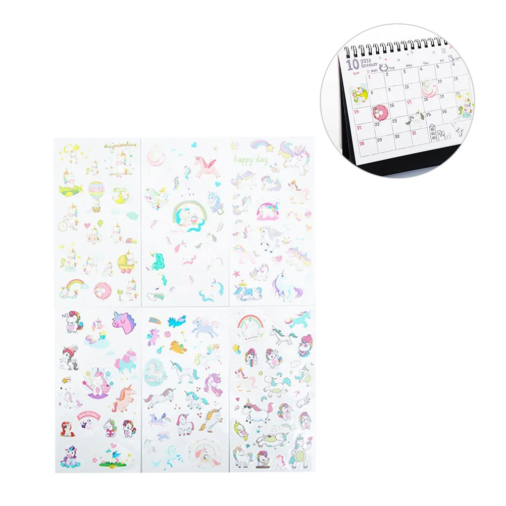 

12 Pcs Cartoon Stickers DIY Diary Stickers Scrapbooking Stationery Label for Kids Party (Mixed Pattern)