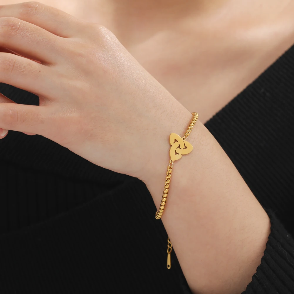 Teamer Винтажный женский браслет из нержавеющей стали подвеска коробка звено