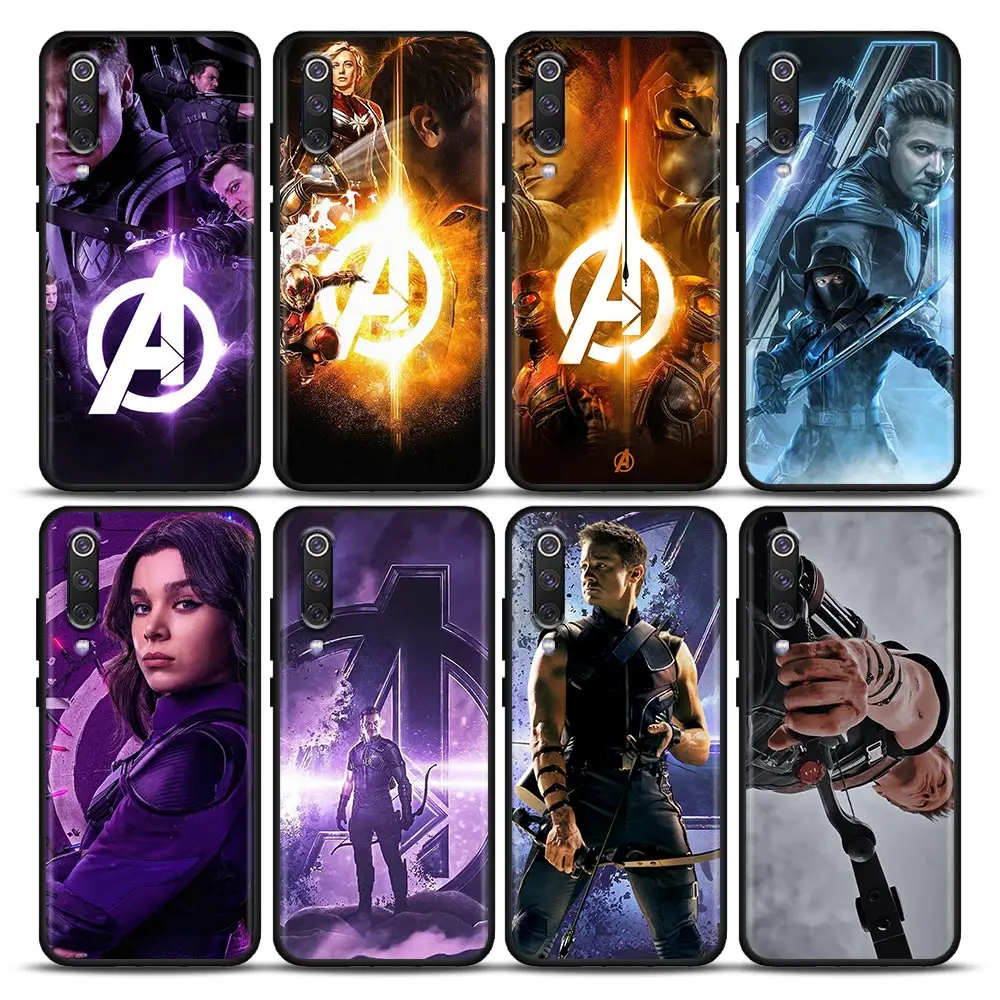 

Phone Case for Xiaomi Mi A2 8 9 SE 9T 10 10T 10S CC9 E Note 10 Lite Pro 5G Soft Silicone Case Cover Marvel Hawkeye Infinity War