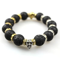 new design natural lava stone beads bracelet healing balance prayer natural stone yoga bracelet for men women