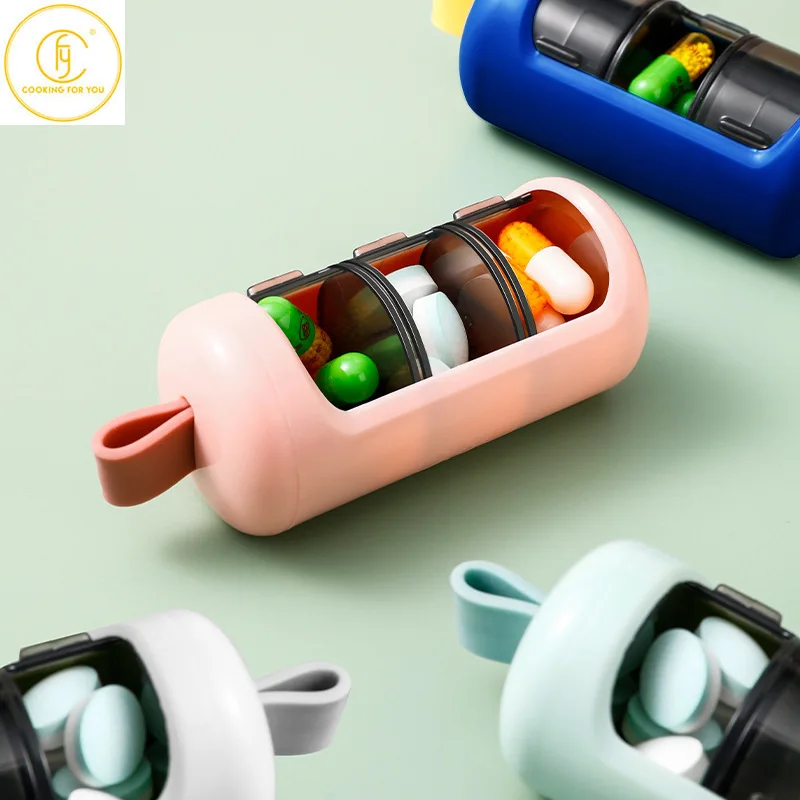 

3Grids Plastic Multifunction Protable Medicine Storage Box Household Desktop Jewelry Sundries Storage Containers Organization